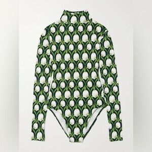 New - Cayena Perla floral-print bodysuit